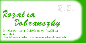 rozalia dobranszky business card