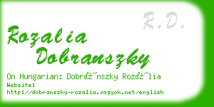 rozalia dobranszky business card